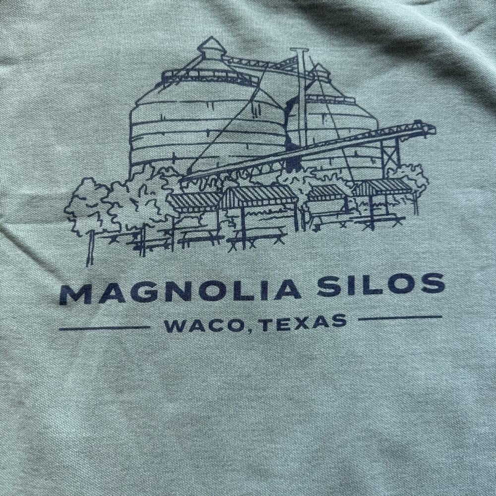 Magnolia Womens Sweatshirt Joanna Gaines The Silos Green Comfort Colors Medium - Picture 5 of 8